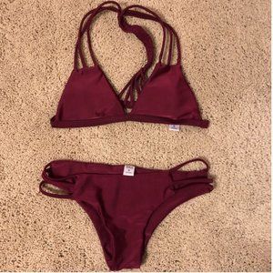Zaful Burgundy Bikini